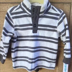 Carter's Gray and White Striped Fabric